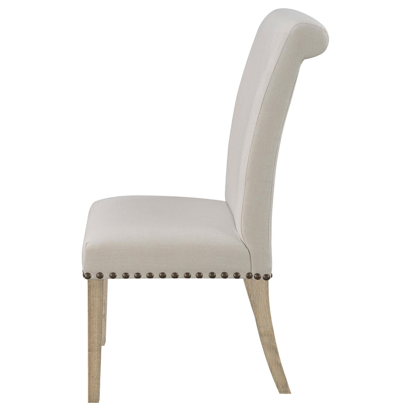  Coaster Furniture Salem 190152 Fabric Upholstered Dining Side Chair - Beige (Set of 2) IMAGE 4