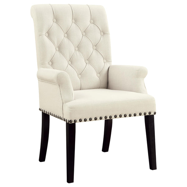  Coaster Furniture Alana 190163 Fabric Upholstered Dining Arm Chair - Beige IMAGE 1
