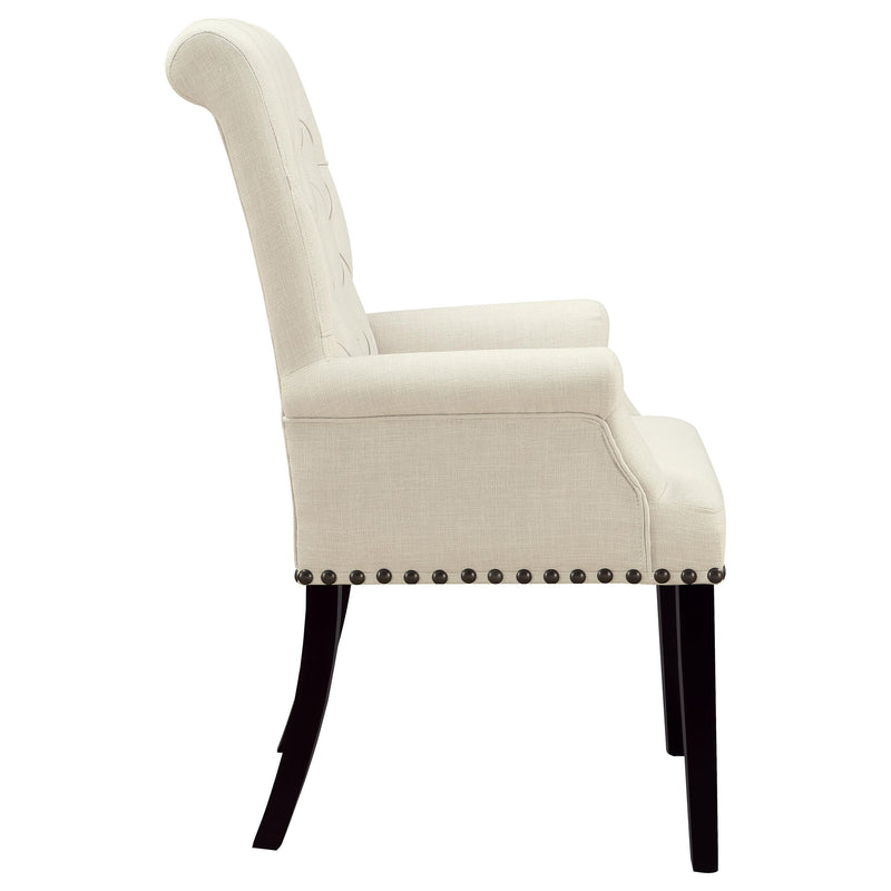  Coaster Furniture Alana 190163 Fabric Upholstered Dining Arm Chair - Beige IMAGE 7
