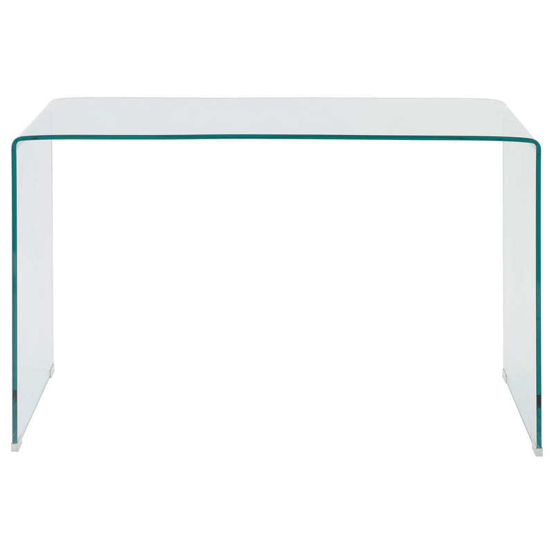  Coaster Furniture Ripley 801581 47-inch Tempered Bent Glass Writing Desk - Clear IMAGE 2