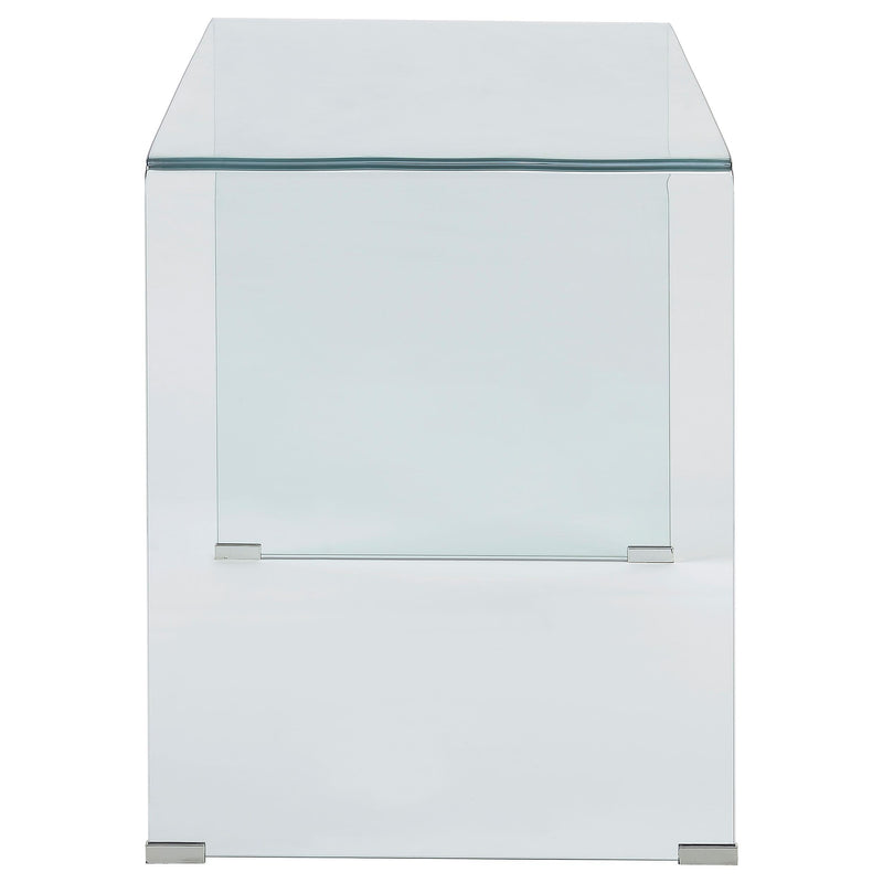  Coaster Furniture Ripley 801581 47-inch Tempered Bent Glass Writing Desk - Clear IMAGE 4