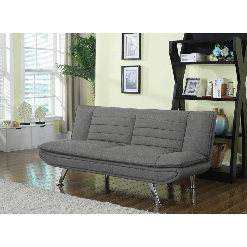  Coaster Furniture Julian 503966 Upholstered Tufted Convertible Sofa Bed - Grey IMAGE 2