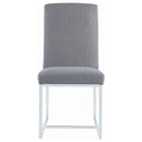  Coaster Furniture Mackinnon 107143 Upholstered Dining Side Chair - Grey (Set of 2) IMAGE 2