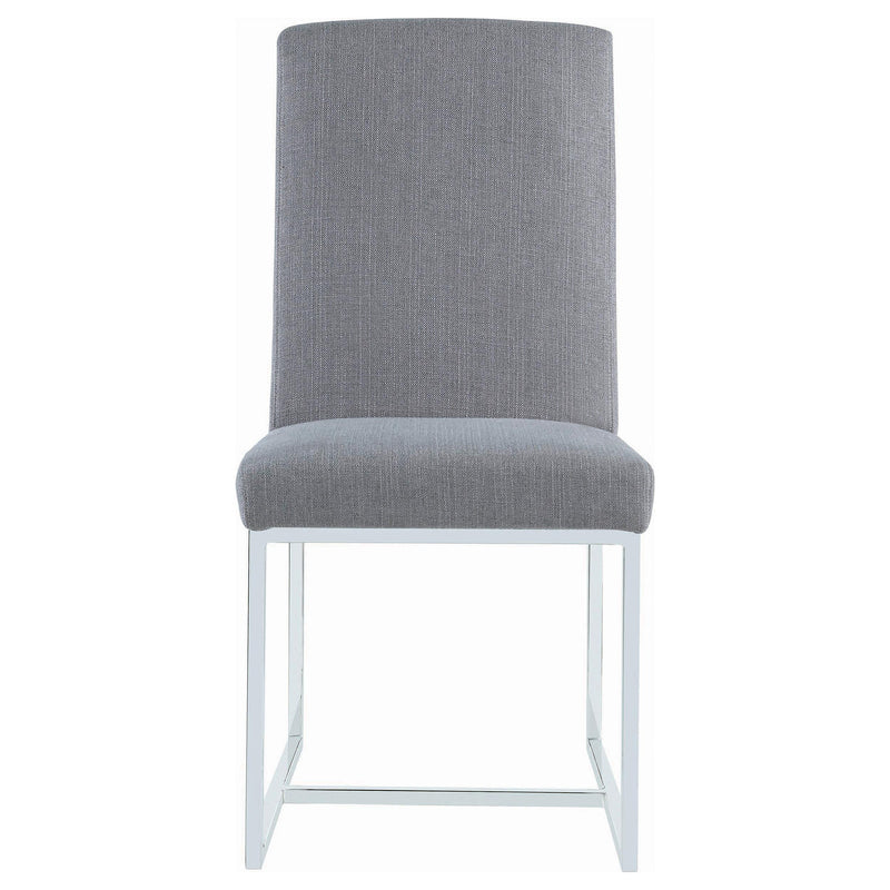  Coaster Furniture Mackinnon 107143 Upholstered Dining Side Chair - Grey (Set of 2) IMAGE 2