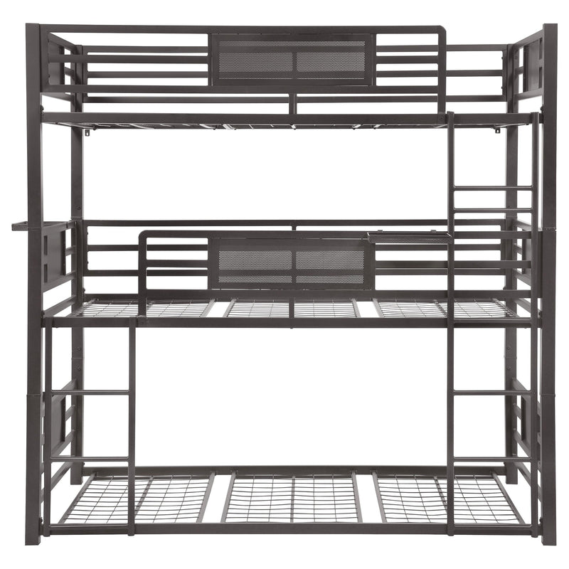  Coaster Furniture Rogen 460394T Metal Twin Triple Bunk Bed - Dark Bronze IMAGE 2