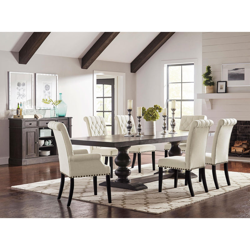  Coaster Furniture Alana 107283 Fabric Upholstered Dining Arm Chair - Beige IMAGE 9