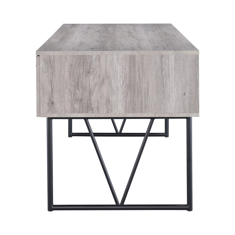  Coaster Furniture Analiese 801999 63-inch 4-Drawer Writing Desk - Grey Driftwood IMAGE 3