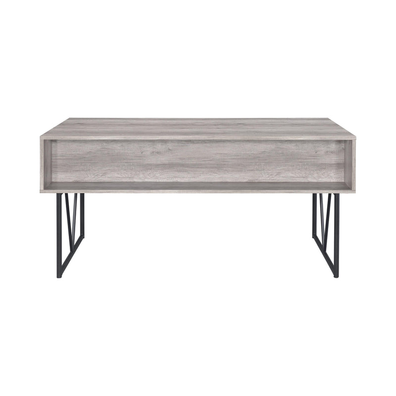  Coaster Furniture Analiese 801999 63-inch 4-Drawer Writing Desk - Grey Driftwood IMAGE 4