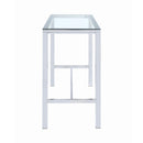  Coaster Furniture Tolbert 104873 Rectangular 47-inch Glass Top Pub Bar Table - Chrome IMAGE 3