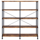  Coaster Furniture Analiese 801543 63-inch 4-shelf Double Bookshelf - Rustic Nutmeg IMAGE 5