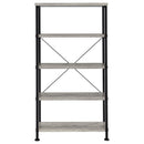  Coaster Furniture Analiese 801546 63-inch 4-shelf Bookshelf - Grey Driftwood IMAGE 2