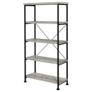  Coaster Furniture Analiese 801546 63-inch 4-shelf Bookshelf - Grey Driftwood IMAGE 3