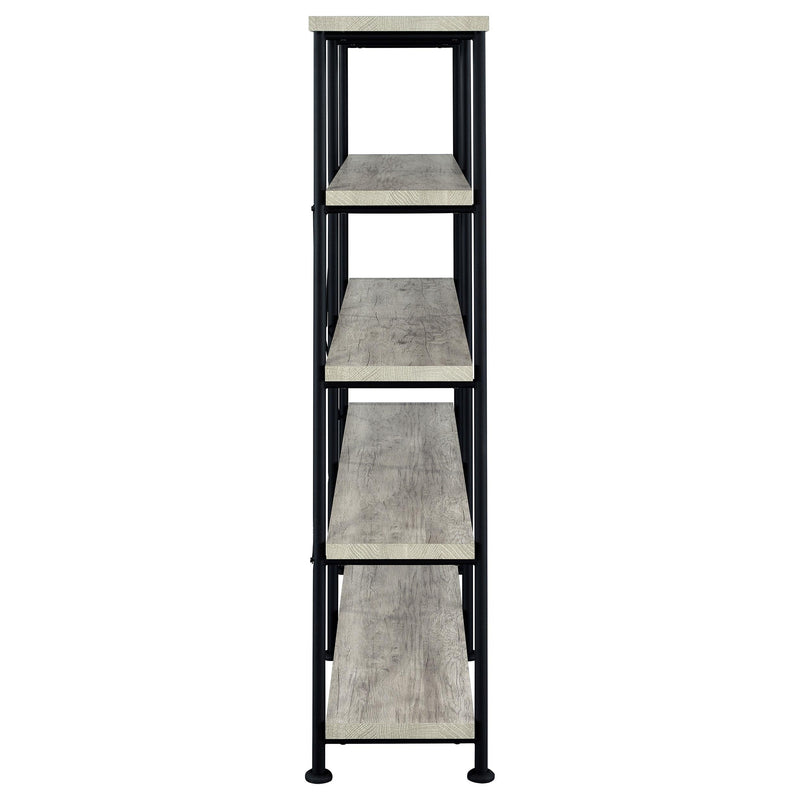  Coaster Furniture Analiese 801544 63-inch 4-shelf Double Bookshelf - Grey Driftwood IMAGE 6