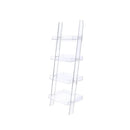  Coaster Furniture Amaturo 801553 72-inch 4-shelf Acrylic Ladder Bookshelf - Clear IMAGE 3