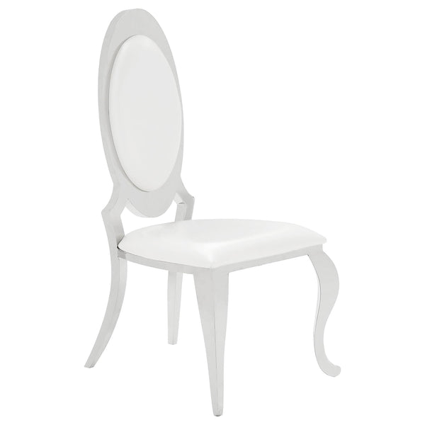  Coaster Furniture Anchorage 107872N Upholstered Dining Chair - Cream White (Set of 2) IMAGE 1