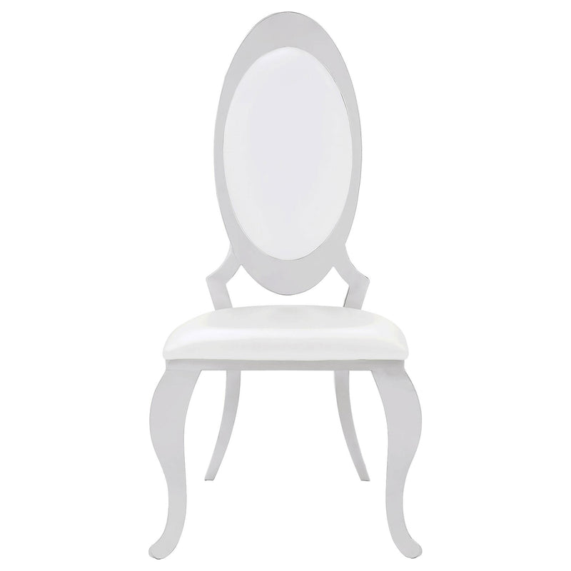  Coaster Furniture Anchorage 107872N Upholstered Dining Chair - Cream White (Set of 2) IMAGE 2
