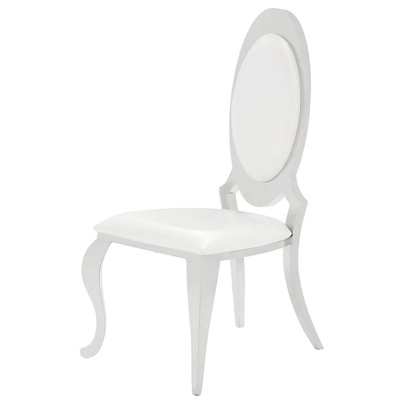  Coaster Furniture Anchorage 107872N Upholstered Dining Chair - Cream White (Set of 2) IMAGE 3