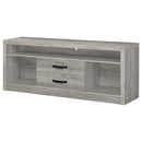  Coaster Furniture Burke 701024 2-Drawer Engineered Wood 59" TV Stand - Grey Driftwood IMAGE 4