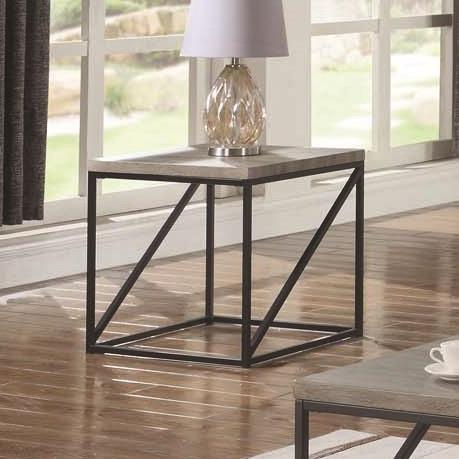  Coaster Furniture Birdie 705617 Square Engineered Wood End Table - Sonoma Grey IMAGE 1