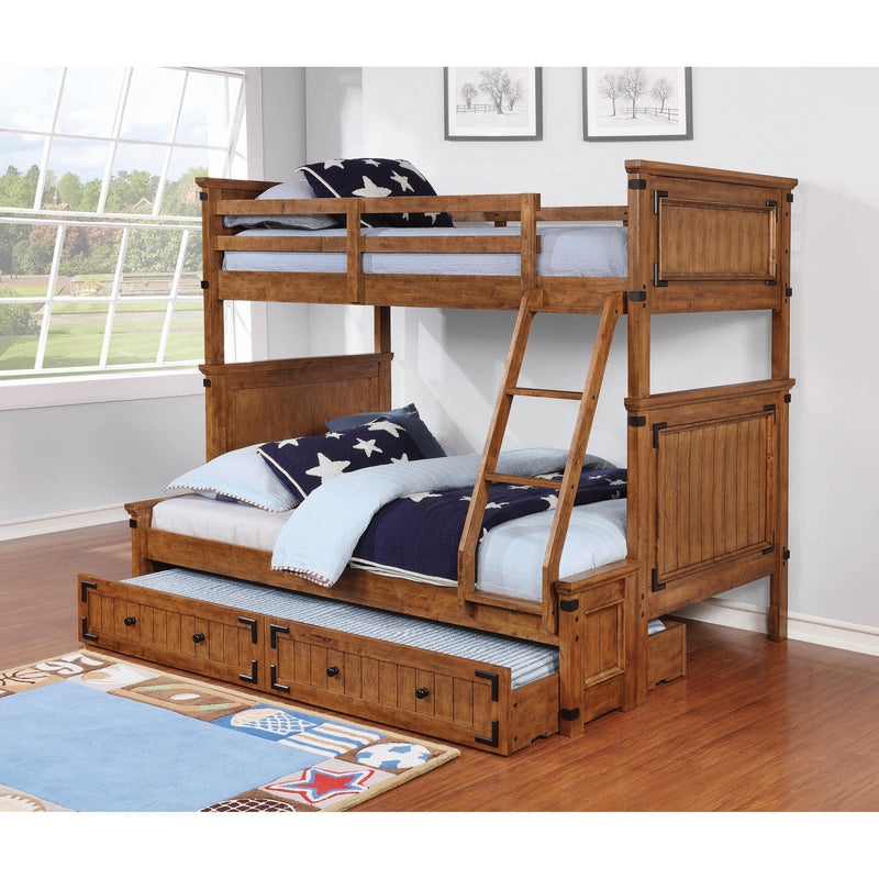  Coaster Furniture Oakdale 300676 Wood Storage Trundle - Rustic Honey IMAGE 5
