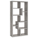  Coaster Furniture Theo 801137 71-inch 7-shelf Bookshelf - Grey Driftwood IMAGE 1
