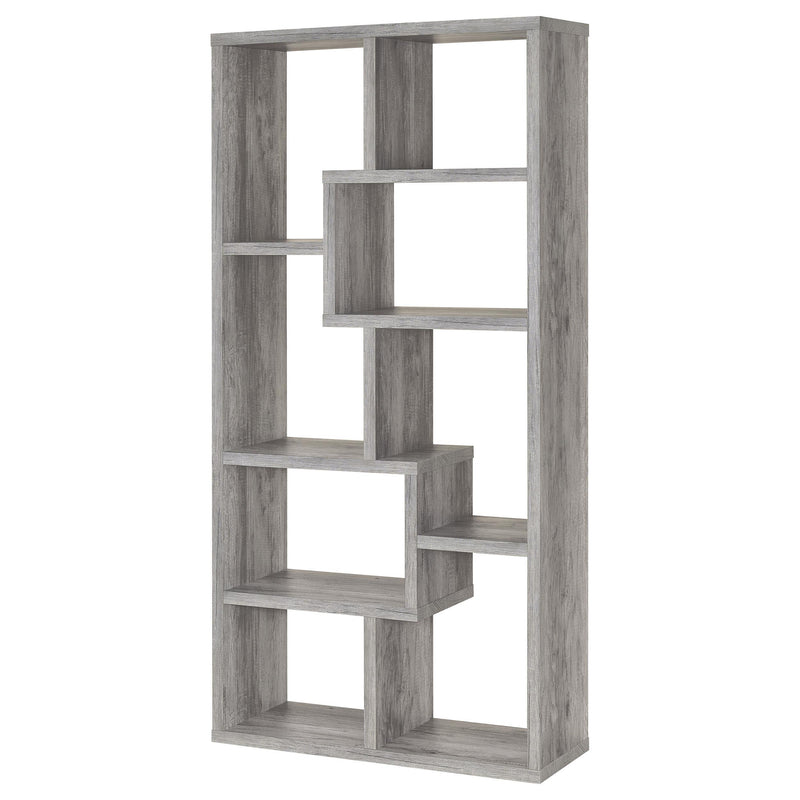  Coaster Furniture Theo 801137 71-inch 7-shelf Bookshelf - Grey Driftwood IMAGE 7