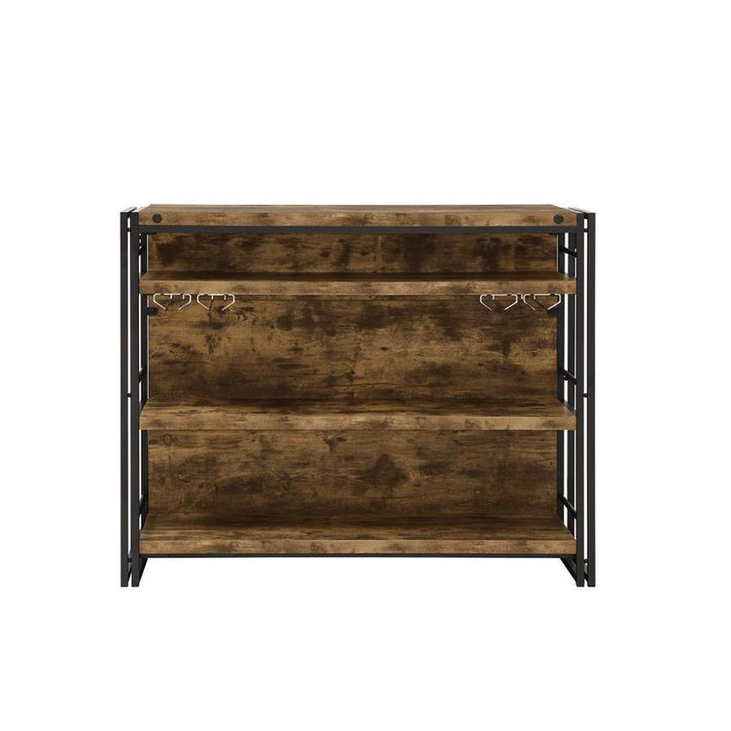  Coaster Furniture Renaldi 130071 3-shelf Home Bar Wine Cabinet - Rustic Nutmeg IMAGE 2