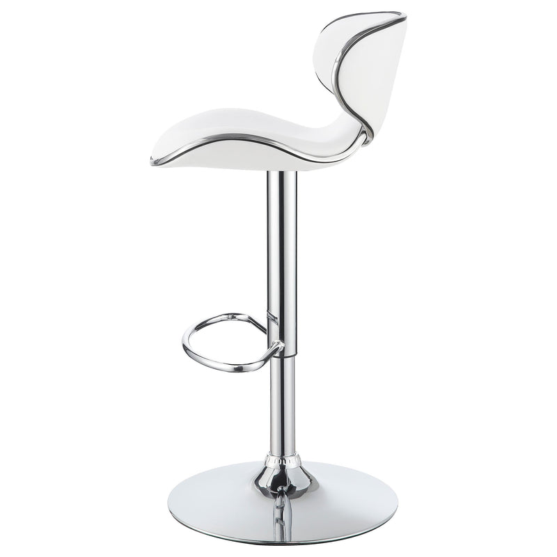  Coaster Furniture Edenton 120389 Upholstered Adjustable Bar Stool - White (Set of 2) IMAGE 5