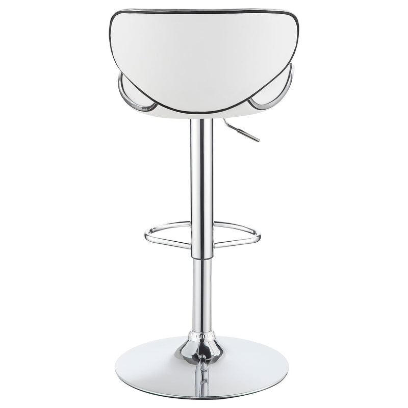  Coaster Furniture Edenton 120389 Upholstered Adjustable Bar Stool - White (Set of 2) IMAGE 6
