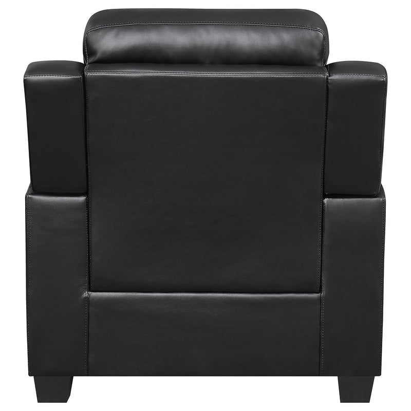  Coaster Furniture Finley 506553 Upholstered Padded Arm Tufted Accent Chair - Black IMAGE 5