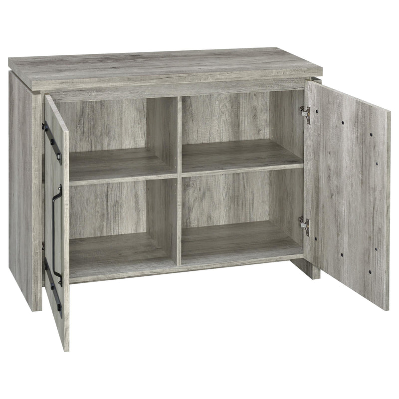  Coaster Furniture Enoch 950785 2-door Engineered Wood Accent Cabinet - Grey Driftwood IMAGE 2