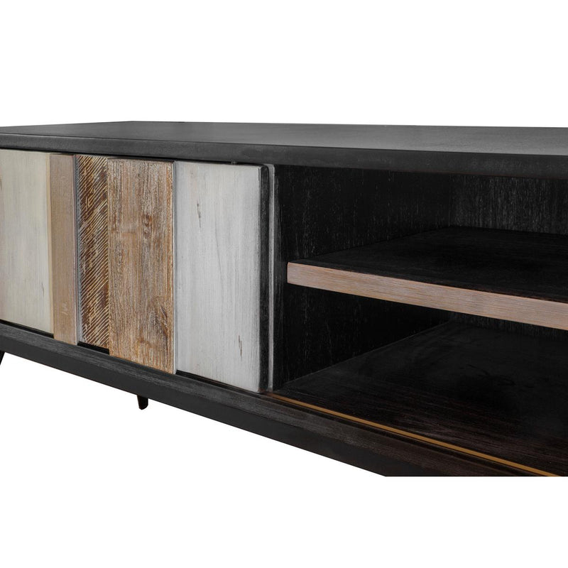LH Imports Noir Havana TV Stand with Cable Management NHA017 IMAGE 3
