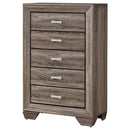  Coaster Furniture Kauffman 204195 5-Drawer Bedroom Chest - Washed Taupe IMAGE 3