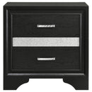  Coaster Furniture Miranda 206362 2-Drawer Nightstand - Black IMAGE 2