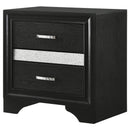  Coaster Furniture Miranda 206362 2-Drawer Nightstand - Black IMAGE 3