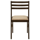  Coaster Furniture Bucknell 130005 3-piece Round Drop Leaf Dining Table Set - Cappuccino IMAGE 9