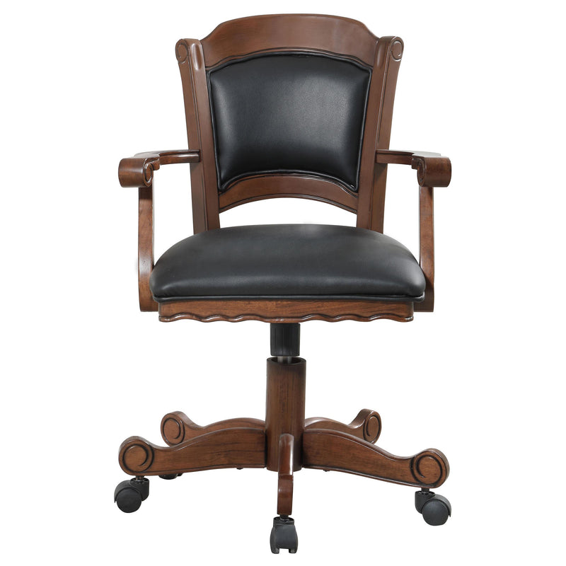  Coaster Furniture Turk 100872 Upholstered Swivel Dining and Game Chair - Tobacco IMAGE 2