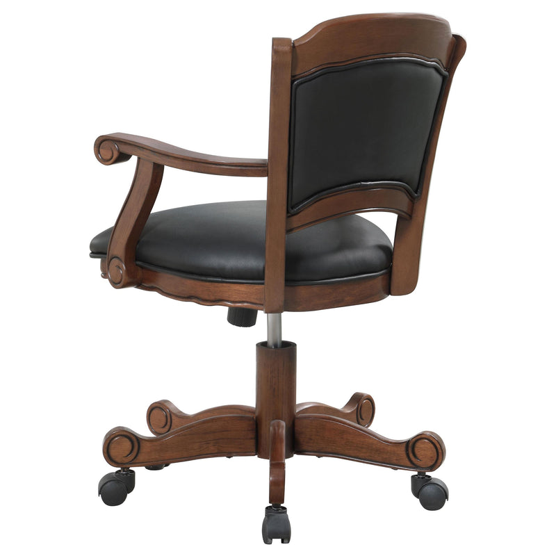  Coaster Furniture Turk 100872 Upholstered Swivel Dining and Game Chair - Tobacco IMAGE 5