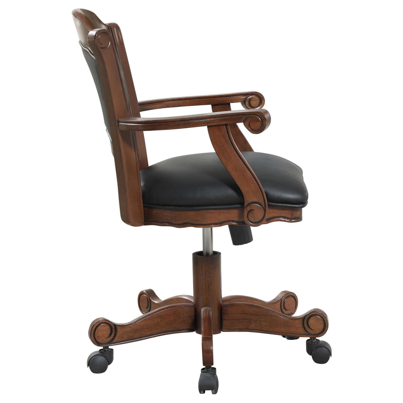  Coaster Furniture Turk 100872 Upholstered Swivel Dining and Game Chair - Tobacco IMAGE 8