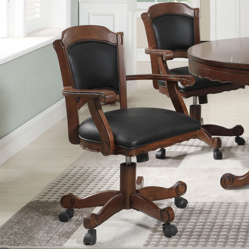  Coaster Furniture Turk 100872 Upholstered Swivel Dining and Game Chair - Tobacco IMAGE 9