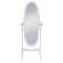  Coaster Furniture Foyet 950802 Wood Adjustable Full Length Cheval Mirror - White IMAGE 2