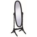  Coaster Furniture Foyet 950803 Wood Adjustable Full Length Cheval Mirror - Black IMAGE 1