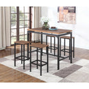  Coaster Furniture Santana 182002 5-piece Pub Height Bar Table Set - Weathered Chestnut IMAGE 1