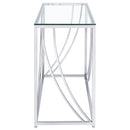  Coaster Furniture Lille 720499 Glass Top Entryway Sofa Console Table Accents - Chrome IMAGE 3