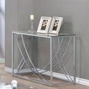  Coaster Furniture Lille 720499 Glass Top Entryway Sofa Console Table Accents - Chrome IMAGE 4