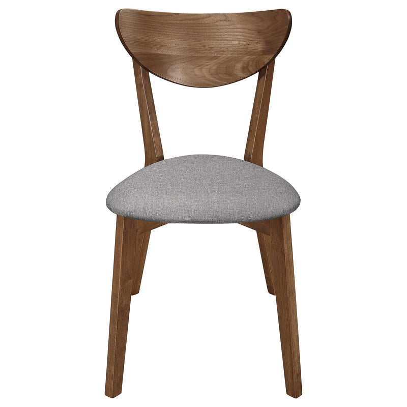  Coaster Furniture Alfredo 108082 Dining Side Chair - Grey and Natural Walnut (Set of 2) IMAGE 2