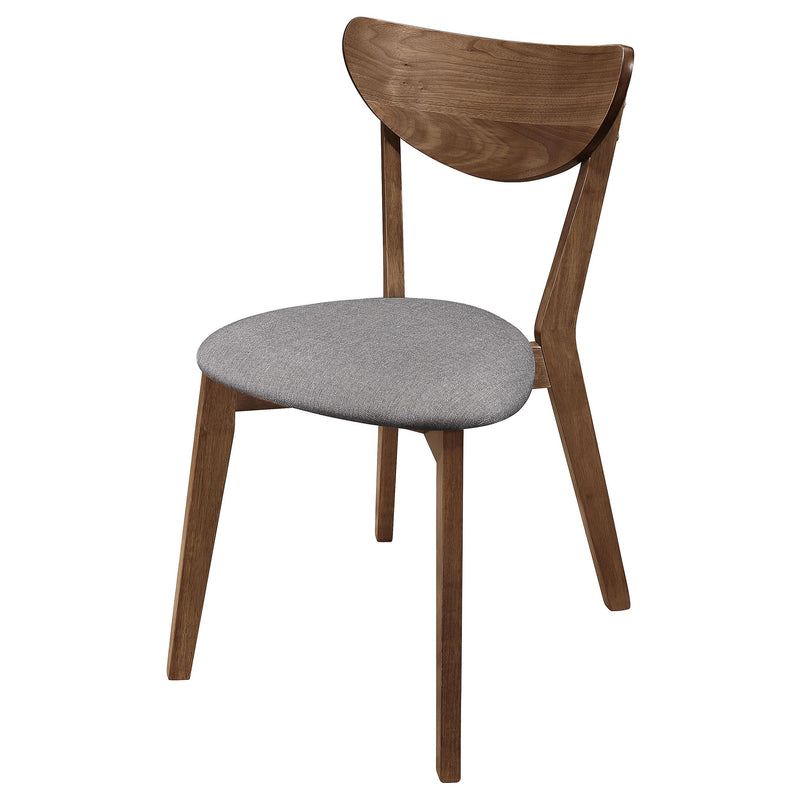  Coaster Furniture Alfredo 108082 Dining Side Chair - Grey and Natural Walnut (Set of 2) IMAGE 3