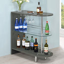  Coaster Furniture Adolfo 101073 Rectangular 2-tier Home Bar Table - Grey High Gloss IMAGE 7