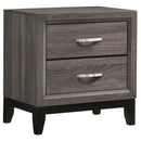  Coaster Furniture Watson 212422 2-Drawer Nightstand - Grey Oak IMAGE 1