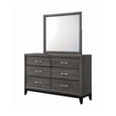  Coaster Furniture Watson 212424 Dresser Mirror - Grey Oak IMAGE 2